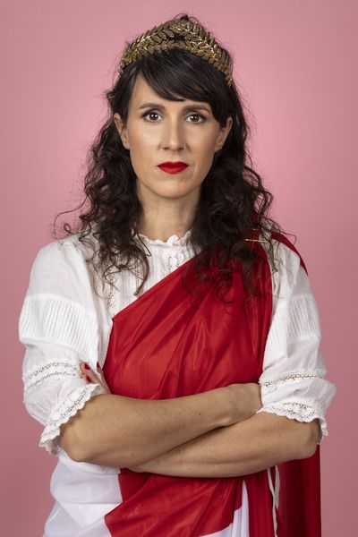 Nina Gutknecht im Kostüm für «Helvetia bockt!»