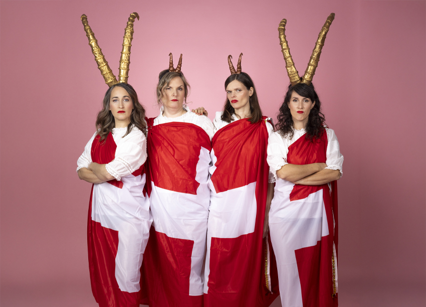 Die vier Sängerinnen von The Sparklettes